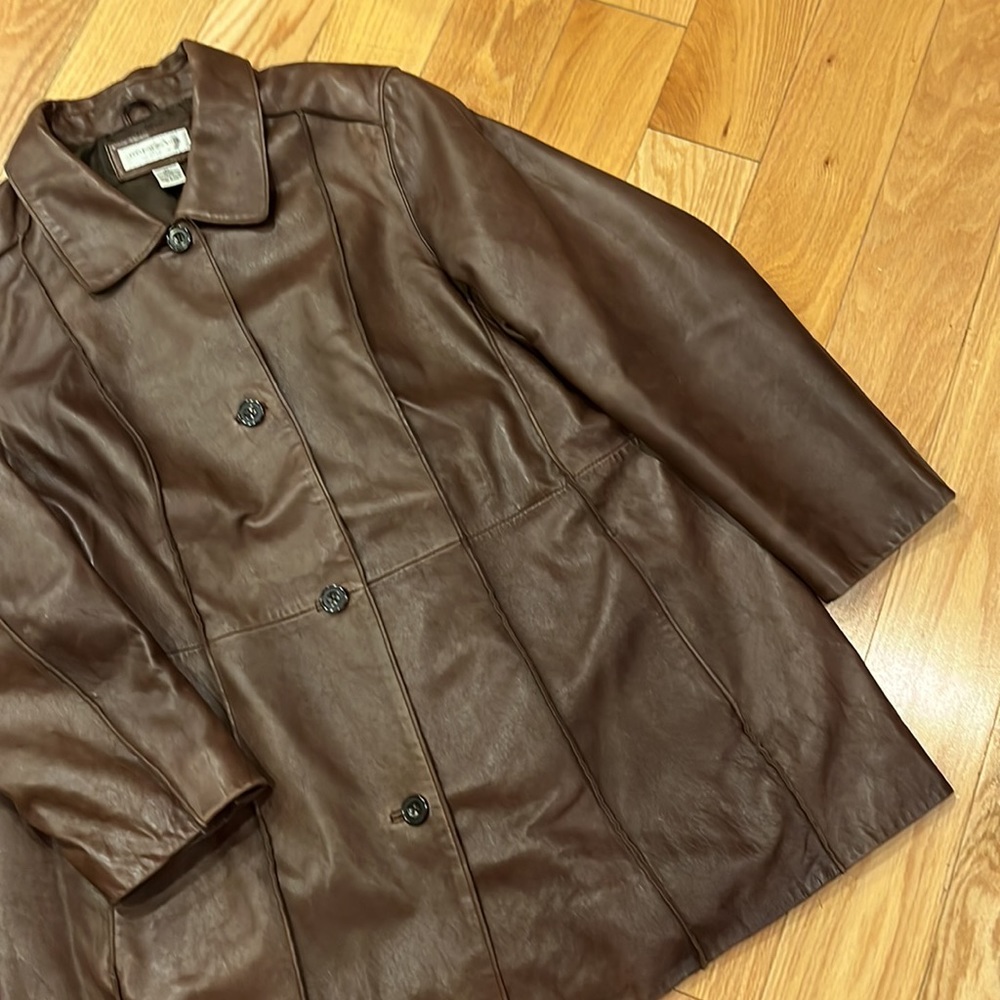 Preston & York Brown Trench Coat - Picture 3 of 7
